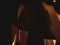 Girl is spied by the hunter when trying on bikini