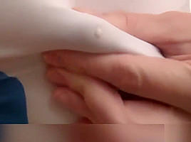 Girlfriend spraying breast milk on guys cock then sucking