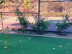 Golf Date Turns Into Sneaky Public Fuck With Hot Redhead