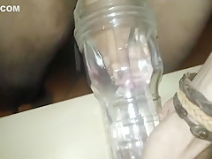 Hairy guy fucks fleshlight and cums twice VOL 7