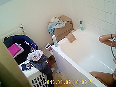 Hairy teen 18+ Masturbates With Shower Head In Front Of Friend