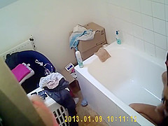 Hairy teen 18+ Masturbates With Shower Head In Front Of Friend