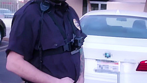 Handcuffed Blondie Must Suck Off Cops Dick