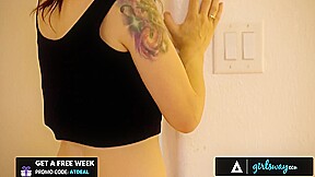 Hazel Moore And Sinn Sage - Horny teen 18+ Is Caught By Her Older Stepsisters Bestie While Masturbating