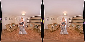 Heating Up - Big Tit Blonde Striptease - SexLikeReal