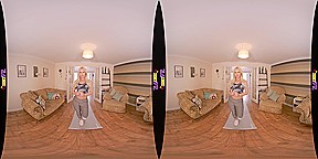 Heating Up - Big Tit Blonde Striptease - SexLikeReal