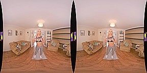 Heating Up - Big Tit Blonde Striptease - SexLikeReal