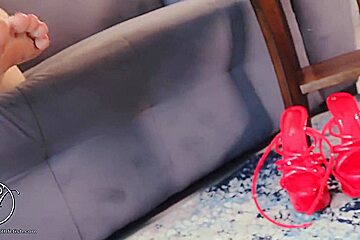 High Heels Mirror Fetish, Come Fuck My Reflection In Lingerie