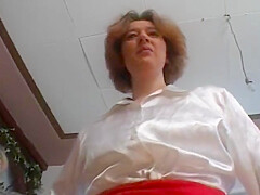 Horny German Lady Enjoys Rubbing And Dildoing Her Muff