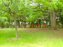 Horny Japanese chick Eri Makino, Mio Mikura, Chisa Hiruma in Amazing Outdoor, Cosplay JAV scene