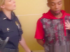 Horny cops arrive at a house in the hood