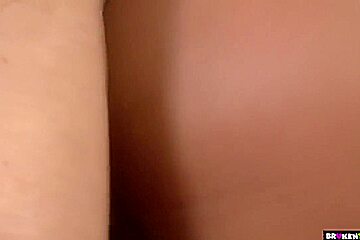 Horny ebony stepsister fucks her stepbrother