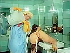 Horny lesbian classic scene with Heinz Russo and Nancy Hoffman