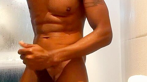 Hot And Sexy Guy Handjob In Bathroom/horny Fit Guy Takes A Hot Shower Jerking His Big Dick And Cum