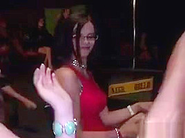 Hot College Girls Enjoy A Strippers Cock At A Dorm Party