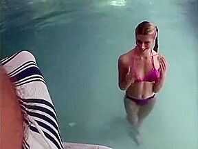 Hot Crystal Ray gets fucked poolside