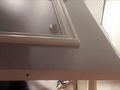 Hot ass brunette girl in change room