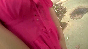 Hot babe gets fingered by a stranger in the park