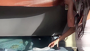 Hot ebony girlfriend anal banged outdoor