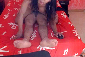 Hot hunk fucking busty ebony shemale ass