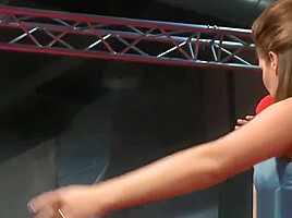 Hot stripper doing a guy on the stage