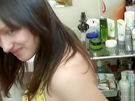Hot teen 18+ plays with her pussy