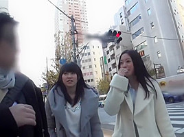 Hottest Japanese girl in Amazing Threesome, Blowjob JAV movie