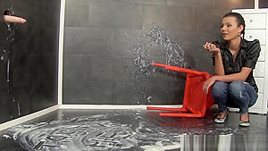 Hottie gets gloryhole rod
