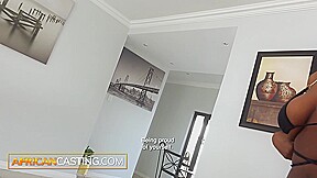 Huge Natural Black Tits Amateur Deepthroat Blowjob in Fake Job Interview