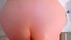 Huge ass stepmom asks Step son to help her shower