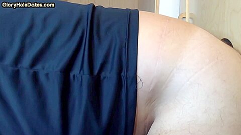 IR gloryhole amateur BJ DILF barebacked in ass till cumshot