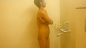 Indian Nri Bhabhi Taking Shower In Front Of Manhohar