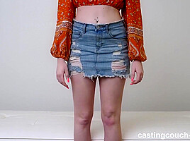 Inked Blonde Amateur Talked Into Interracial Pov