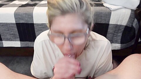 Intense Blowjob With Hot Blonde Milf