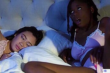 Interracial Lesbian Fun With 2 Beautiful teens 18+