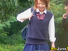Japanese Urinates In Park