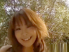 Japanese babe tames a huge dick