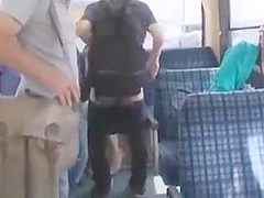 Japanese busty Milf has sex on public bus