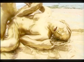 Japanese gold bodypaint sex