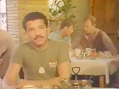 Jerked to completion under restaurant table