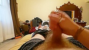 Jerking off, dirty talking, cum eruption