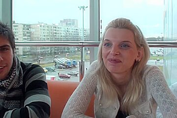 Kamila in beautiful chick having hardcore sex in restroom