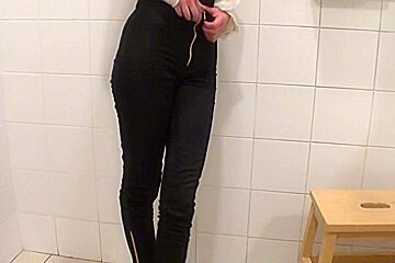 Kamila in beautiful chick having hardcore sex in restroom