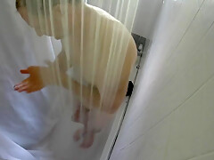 Kudoslong Is Naked In The Shower From Above He Washes And Starts Wanking And His Penis Becomes Erect