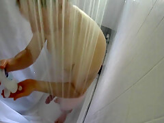 Kudoslong Is Naked In The Shower From Above He Washes And Starts Wanking And His Penis Becomes Erect