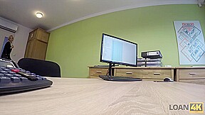 LOAN4K  Blonde angel pays with sex for flexible credit conditions