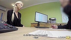 LOAN4K  Blonde angel pays with sex for flexible credit conditions
