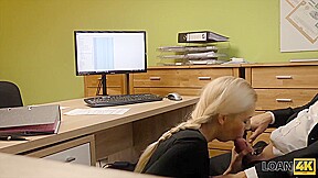 LOAN4K  Blonde angel pays with sex for flexible credit conditions