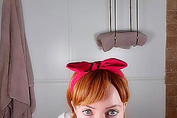 Latex Redhead teen 18+ Mistress Makes You Jerk Off
