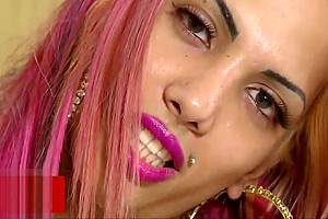 Latina tranny in lingerie masturbating solo